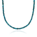 Cube Apatite Beaded Necklace - 15-17"