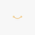 This is an image of an 8mm length gold curved barbell. color:null|gold