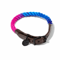 Dark Multi Ombre Cotton Rope Cat & Dog Collar – Matte Black HardwareDog CollarsFound My AnimalXS