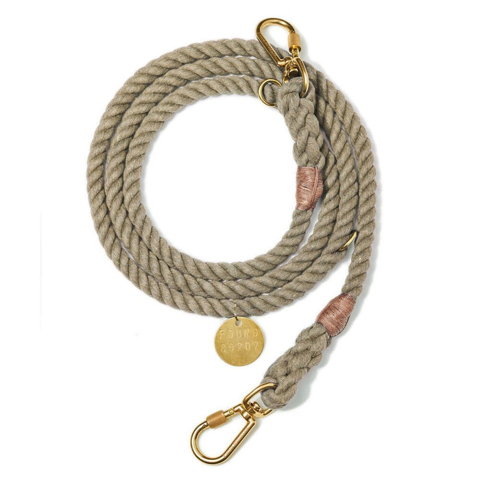 Dark Tan Rope Dog Leash by Found My Animal | Adjustable & HandcraftedShop LeashesFound My AnimalS