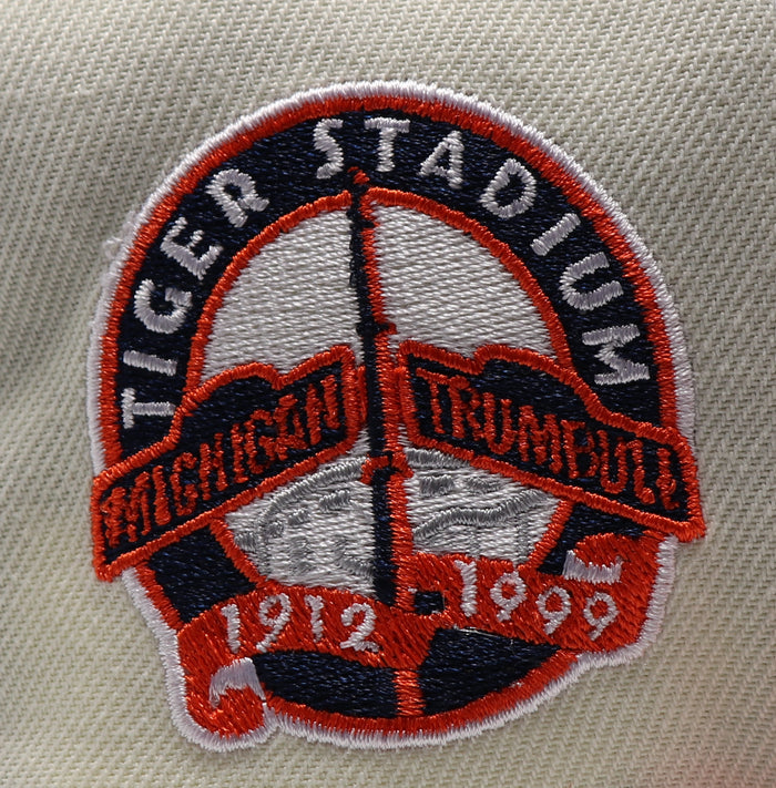 DETRIOT TIGERS "OFFWHITE" (TIGER STADIUM) NEW ERA 59FIFTY FITTED (GREEN UNDER VISOR)