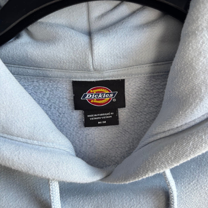 Dickies Baby Blue Embroidered Gothic Logo Hoodie Pullover Streetwear Size M