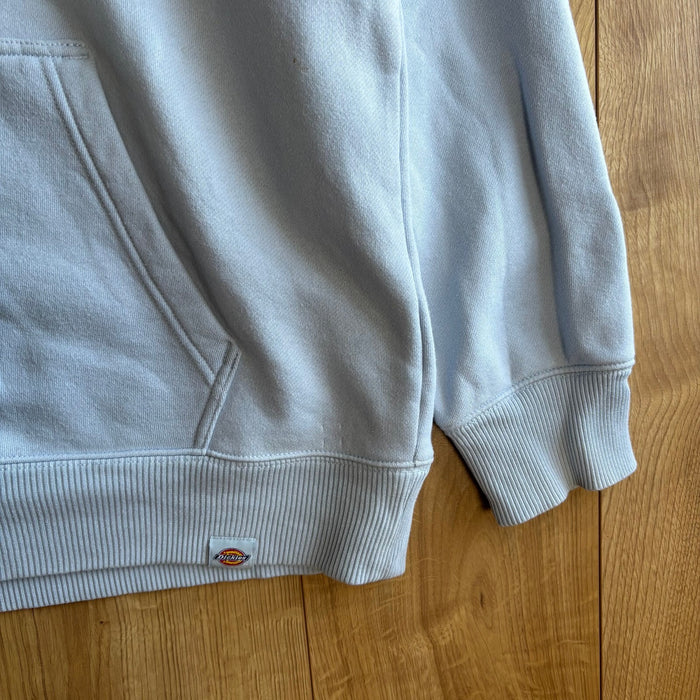 Dickies Baby Blue Embroidered Gothic Logo Hoodie Pullover Streetwear Size M