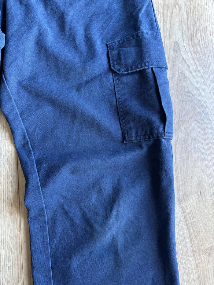 Dickies cargo work trousers navy blue straight leg