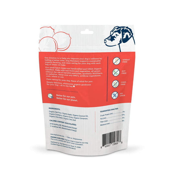 Dog Mamma's Organic Apple Cranberry Recipe - USDA Organic Certified Dog TreatsDog TreatsFound My Animal