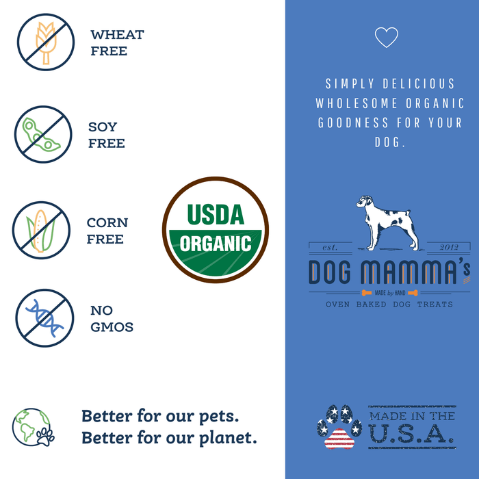 Dog Mamma's Organic Berry Banana Coconut Recipe - USDA Organic Certified Dog TreatsDog TreatsFound My Animal