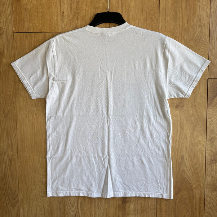 Drama Call DC Logo Graphic T Shirt White Y2K Streetwear Size Medium