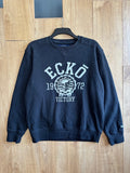 Ecko Unltd Black Embroidered Graphic Sweatshirt Jumper Men's Medium Skull Y2K