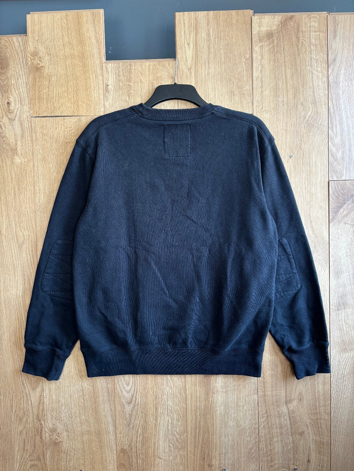 Ecko Unltd Black Embroidered Graphic Sweatshirt Jumper Men's Medium Skull Y2K