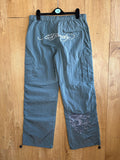Ed Hardy x Urban Outfitters Dragon Cargo Trousers Grey Nylon Baggy Wide Leg M