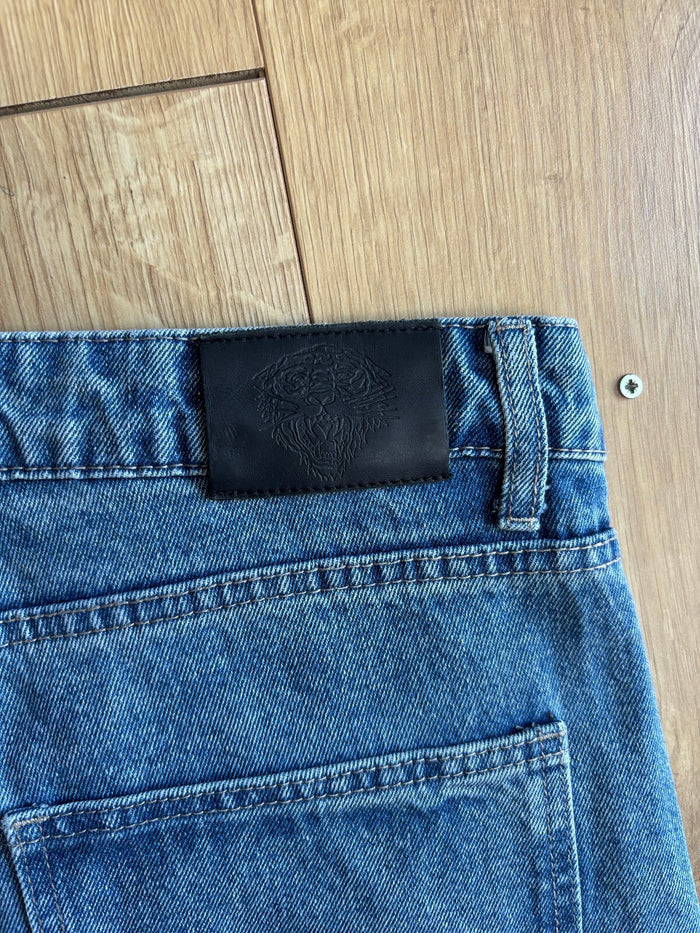 Ed Hardy x Urban Outfitters Dragon Embroidered Baggy Jeans 32W 30L