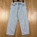 Ed Hardy x Urban Outfitters Flame Wide Leg Jeans W30 L30 Light Wash Denim