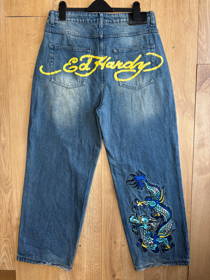 Ed hardy x urban outfitters jeans 30w 32L