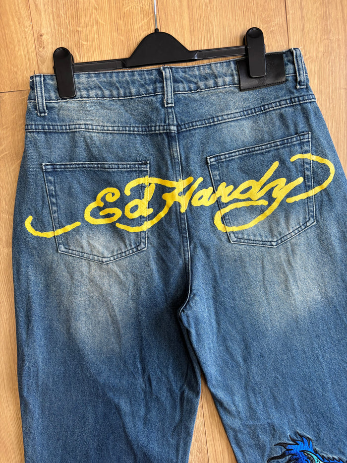 Ed hardy x urban outfitters jeans 30w 32L