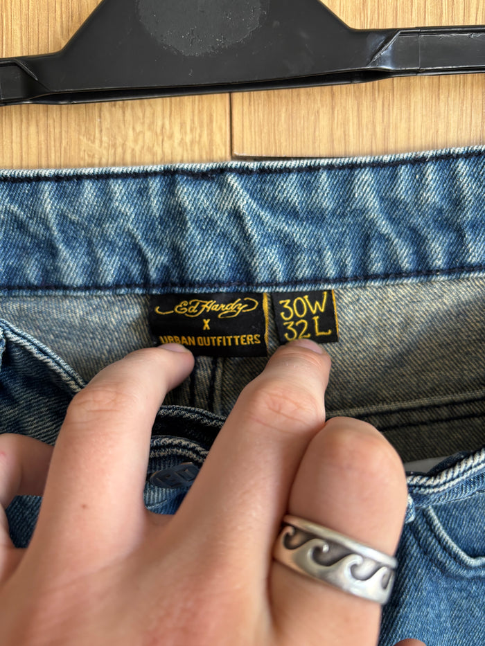 Ed hardy x urban outfitters jeans 30w 32L