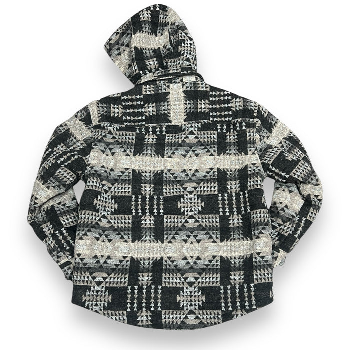 ELEVATE NY C14041-BLK/GRY ZENITH SHERPA HOODIE - C14041-BLK/GRY-ELEVATE NY