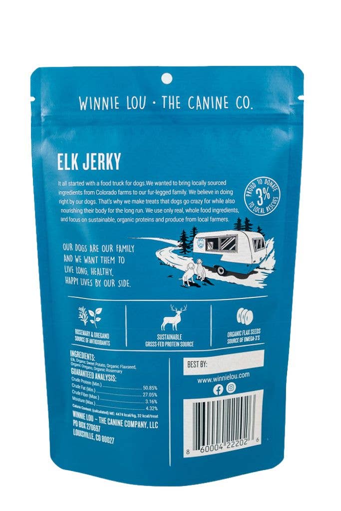 Elk Jerky - Winnie Lou - The Canine CompanyDog TreatsFound My Animal