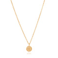 Engravable Mini Circle Necklace - Gold