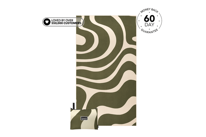 Eucalyptus Green - Recycled Sand Free Beach Towel