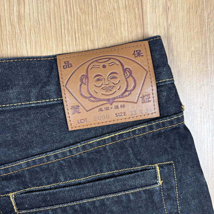 Evisu Lot 2000 Wave Daicock Selvedge Jeans W33 L34 Japanese Denim Dark Indigo