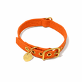Fire Orange Waxed Cotton Canvas Cat & Dog CollarDog CollarsFound My AnimalXS