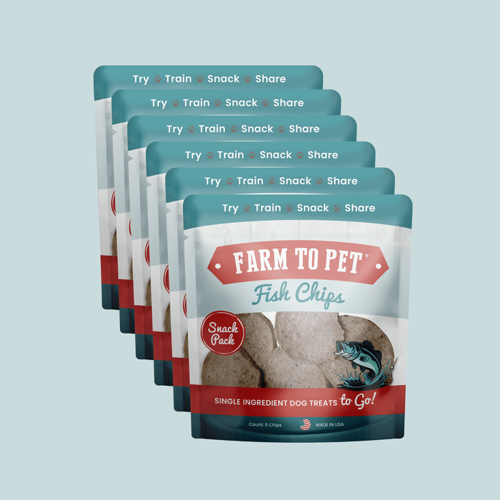 Fish Chips Snack Pack Bundles | Dog Treats for Training & TravelDog TreatsFound My Animal6 Pack
