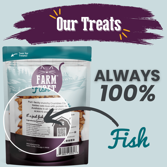 Fish Crumbles for Cats | All-Natural Fish Cat TreatsCat TreatsFound My Animal