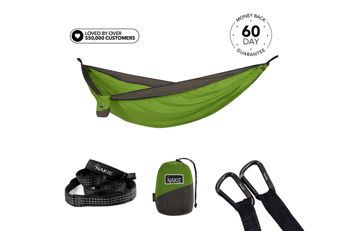 Forest Green - Recycled Hammock with Straps