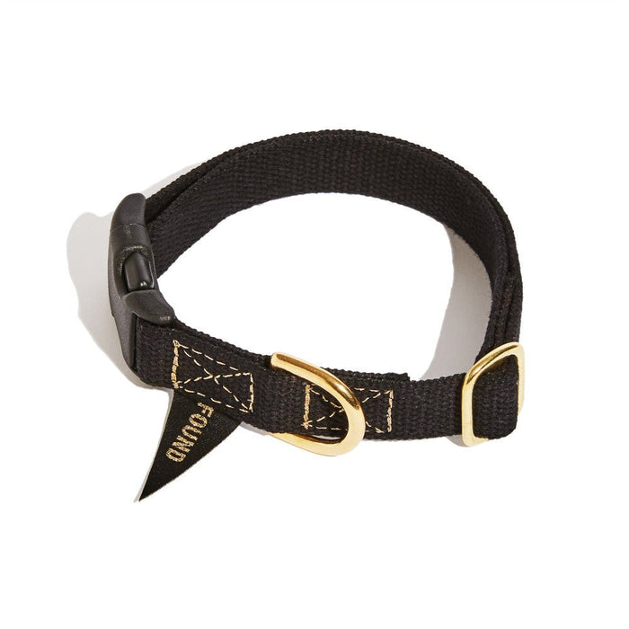Found Classic Cotton Dog Collar | BlackDog CollarsFound My AnimalXS