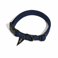 Found Classic Cotton Dog Collar | Navy – Matte Black HardwareDog CollarsFound My AnimalXS