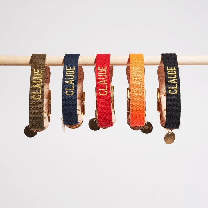 Found Classic Cotton Webbing Dog Collar | BlackDog CollarsFound My AnimalXS