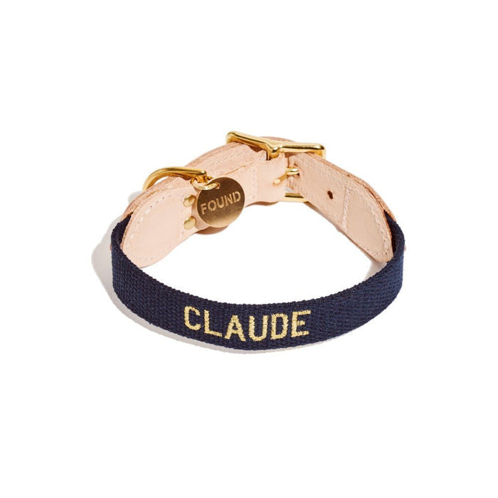 Found Classic Cotton Webbing Dog Collar | NavyDog CollarsFound My AnimalXS