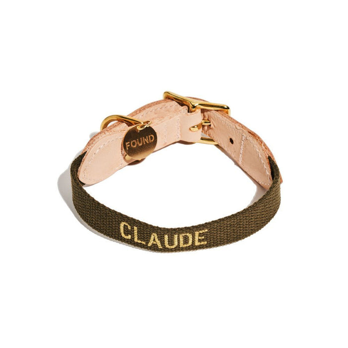 Found Classic Cotton Webbing Dog Collar | OliveDog CollarsFound My AnimalXS