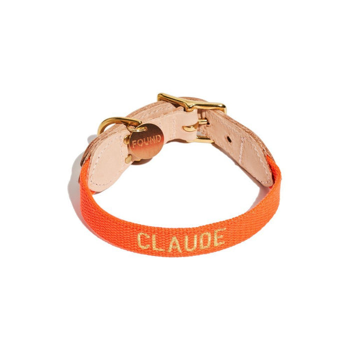 Found Classic Cotton Webbing Dog Collar | OrangeDog CollarsFound My AnimalXS