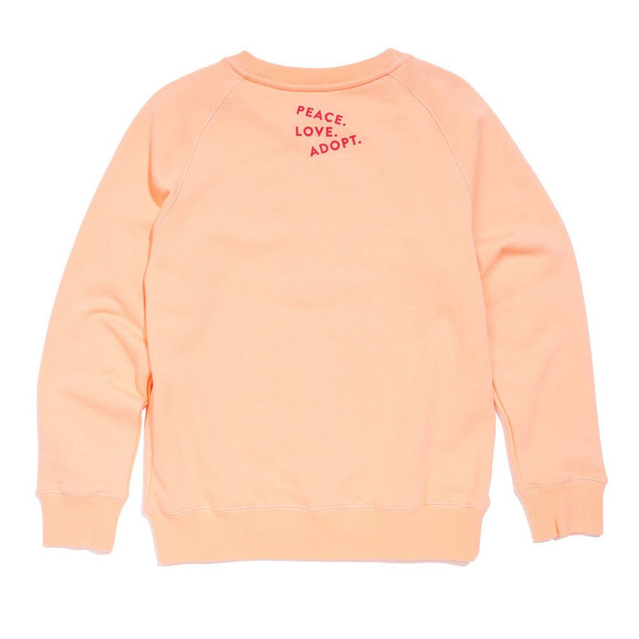Found My Animal Big Full Heart Sweatshirt, Coral + PeachBig Full Heart SweatshirtsFound My AnimalXS