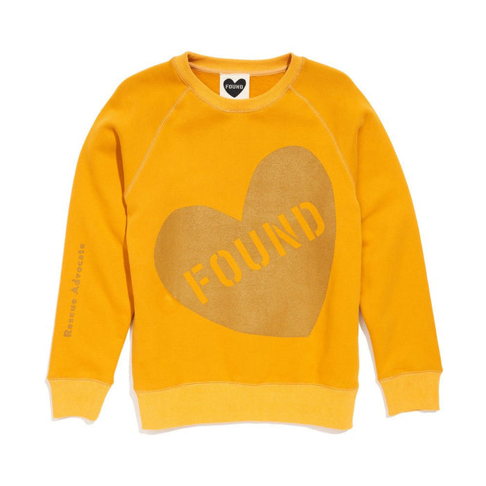 Found My Animal Big Full Heart Sweatshirt, Mustard Yellow + OliveBig Full Heart SweatshirtsFound My AnimalXS