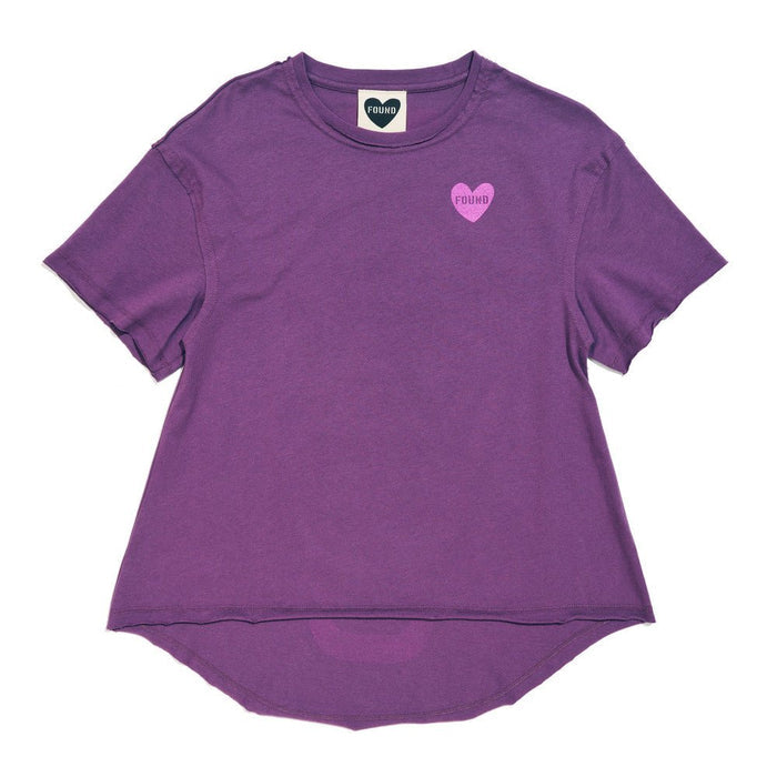 Found My Animal Big Full Heart T-Shirt, Purple + TulipBig Full Heart T-ShirtsFound My AnimalXS