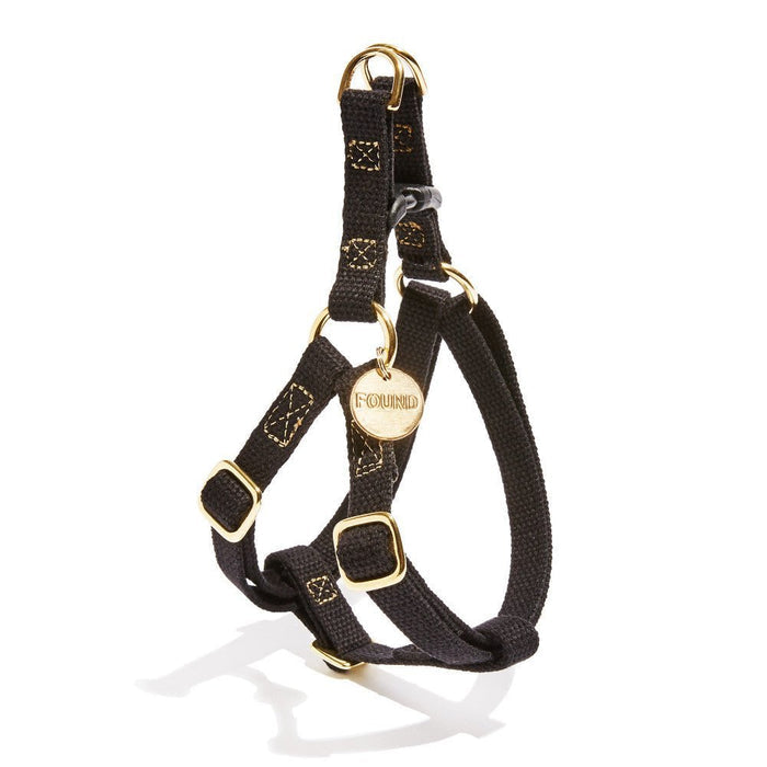 Found My Animal Black Cotton Dog & Cat Harness – Adjustable, Durable & StylishDog & Cat HarnessesFound My AnimalXS
