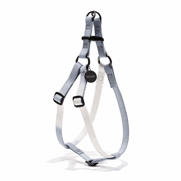 Found My Animal Gray Ombre Cotton Dog & Cat Harness – Matte Black Hardware, Adjustable, Durable & StylishDog & Cat HarnessesFound My AnimalXS