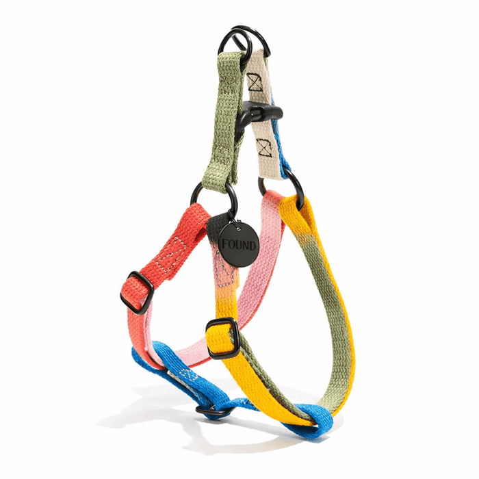 Found My Animal Henri Cotton Dog & Cat Harness – Matte Black Hardware, Adjustable, Durable & StylishDog & Cat HarnessesFound My AnimalXS