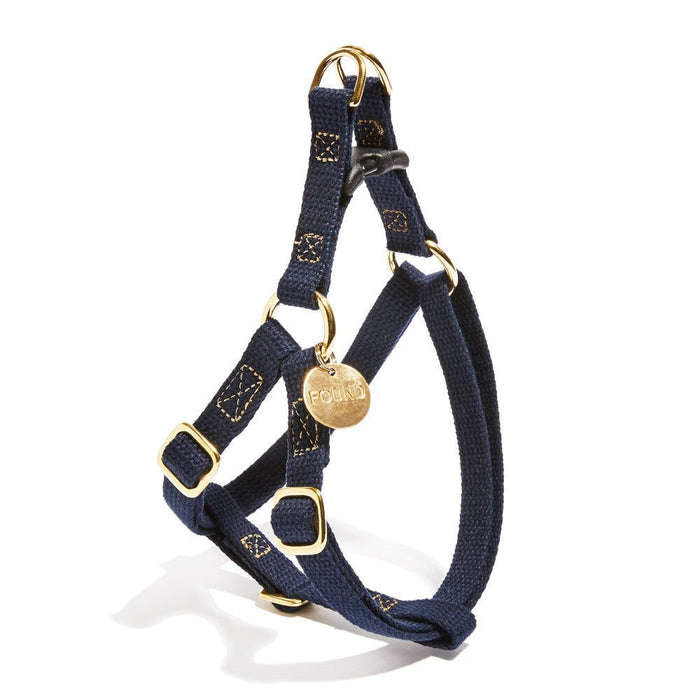 Found My Animal Navy Cotton Dog & Cat Harness – Adjustable, Durable & StylishDog & Cat HarnessesFound My AnimalXS