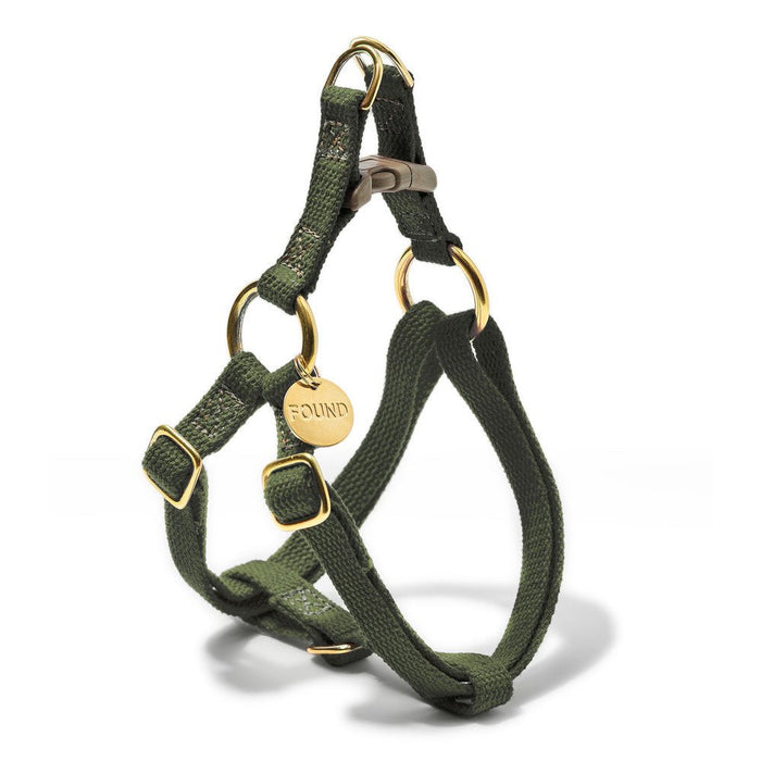 Found My Animal Olive Cotton Dog & Cat Harness – Adjustable, Durable & StylishDog & Cat HarnessesFound My AnimalXS