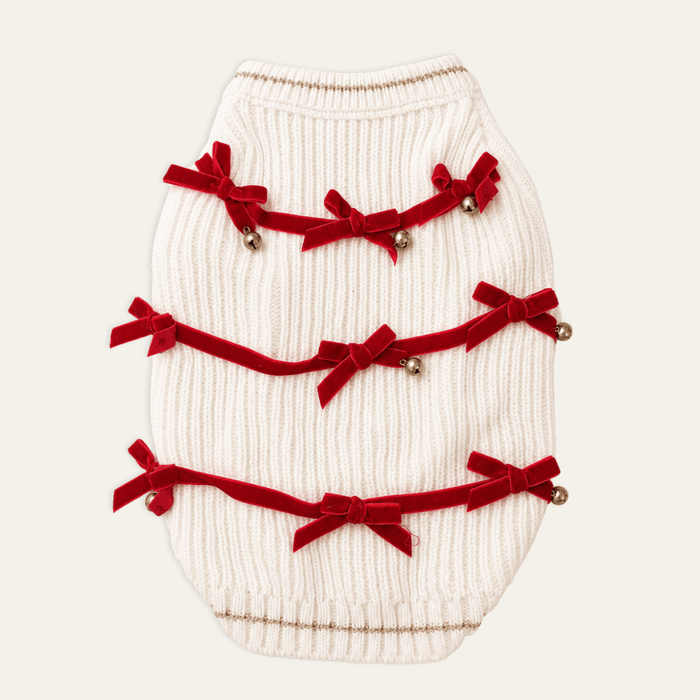 Found My Animal Red Ribbon Dog Sweater (Pre Order for September 26th Delivery)Puffers, Hoodies, CoatsFound My AnimalXS