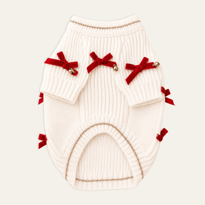 Found My Animal Red Ribbon Dog Sweater (Pre Order for September 26th Delivery)Puffers, Hoodies, CoatsFound My AnimalXS