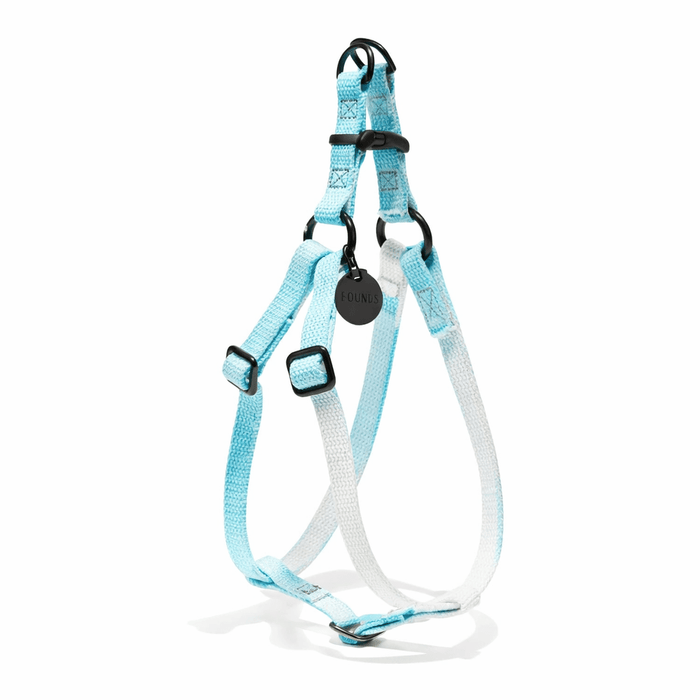 Found My Animal Robin’s Egg Cotton Dog & Cat Harness – Matte Black Hardware, Adjustable, Durable & StylishDog & Cat HarnessesFound My AnimalXS