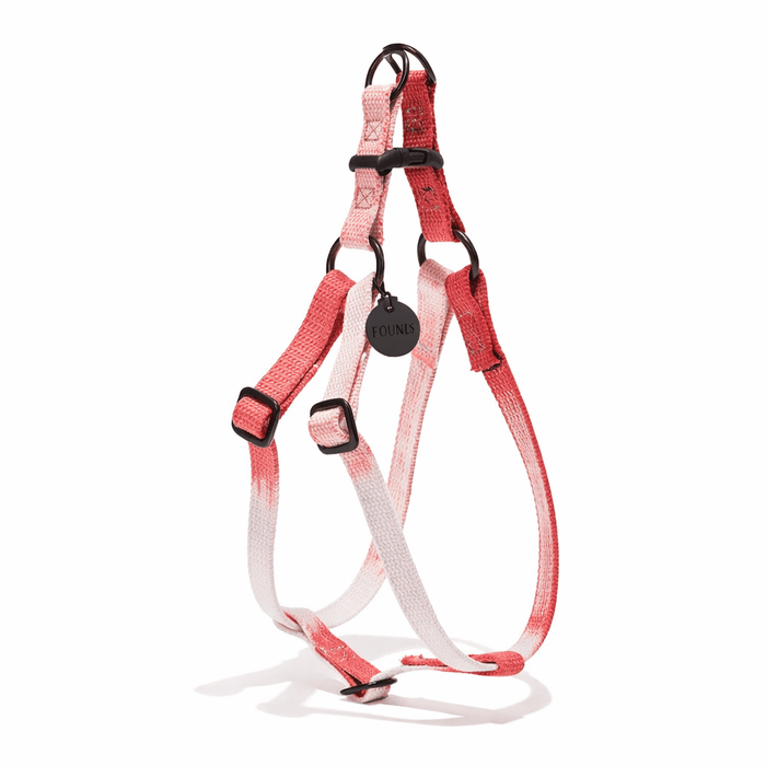 Found My Animal Scarlet Cotton Dog & Cat Harness – Matte Black Hardware, Adjustable, Durable & StylishDog & Cat HarnessesFound My AnimalXS
