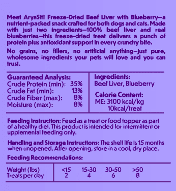 Freeze-Dried Beef Liver with BlueberryDog TreatsFound My Animal