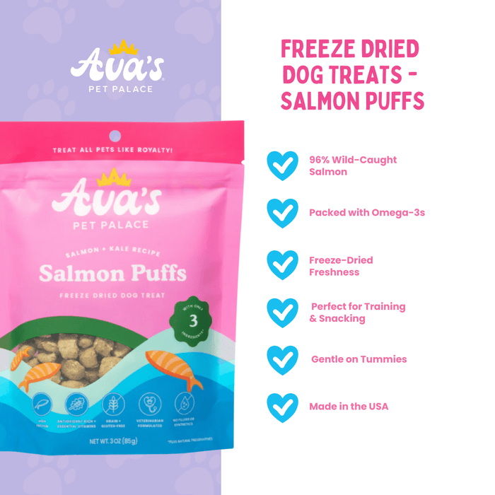 Freeze Dried Dog Treats - Salmon PuffsDog TreatsFound My Animal