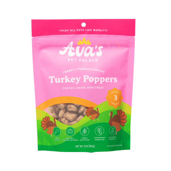 Freeze Dried Dog Treats - Turkey PoppersDog TreatsFound My Animal