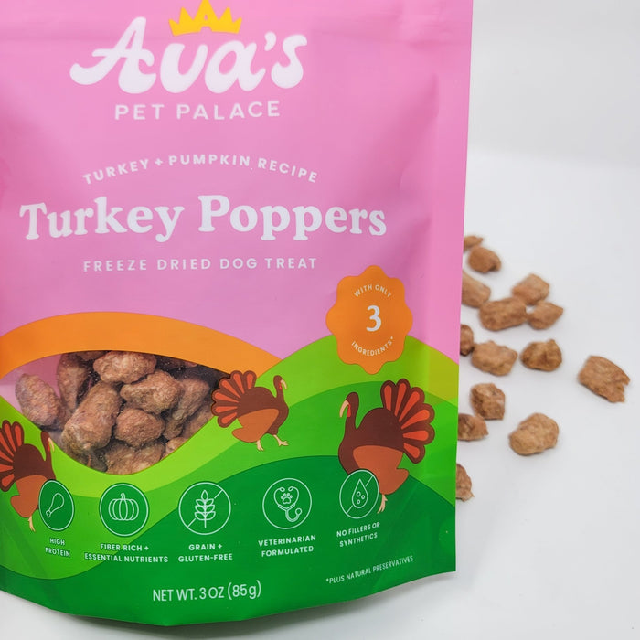 Freeze Dried Dog Treats - Turkey PoppersDog TreatsFound My Animal
